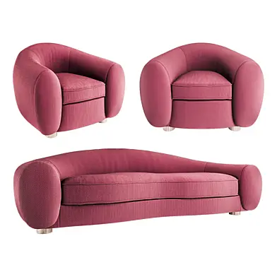 Jean Royere Sofa, Armchair