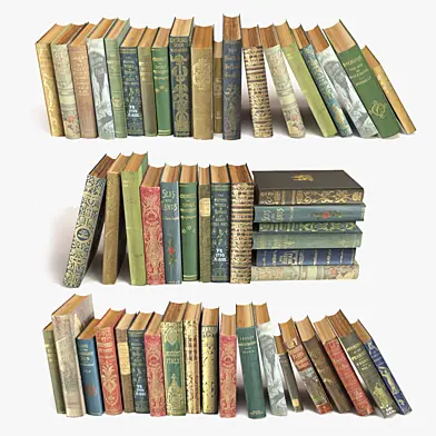 Состаренные книги на полку набор 5