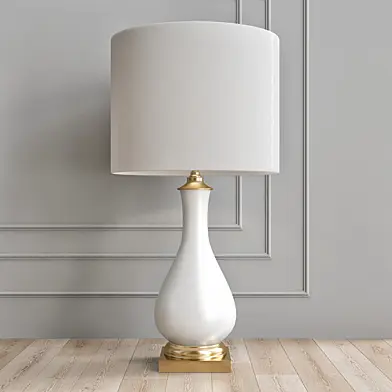Currey & Company Lighting Lynton Table Lamp, Cream