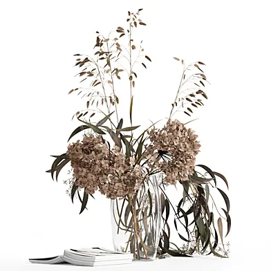 Dry bouquet and book