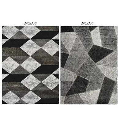 Temple and webster:Grey & White Jackson Rug, Grey Urban Boston Rug