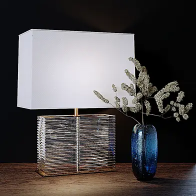 Statement Piece Crystal Block Console Lamp