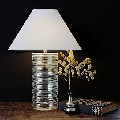 Ralph Lauren Ribbed Canister Console Lamp