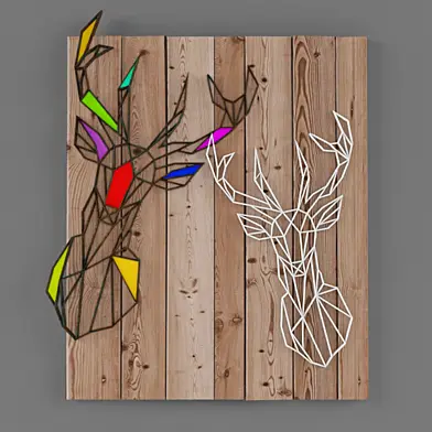 metal art deer