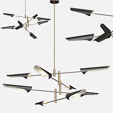 Sharp Metal Tubes - Modern Decorative Pendant Light