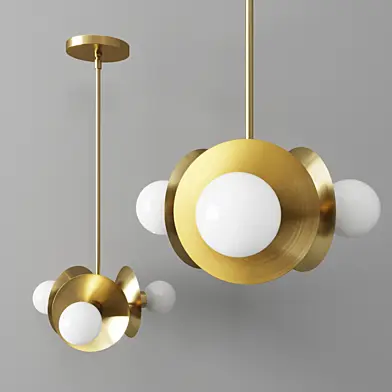 Triad Brass Chandelier by Adam Gatchel