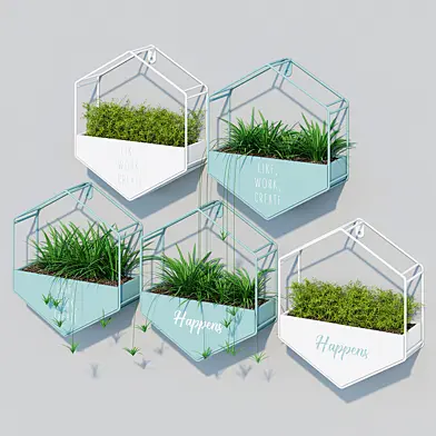 Hanging hexagon planters