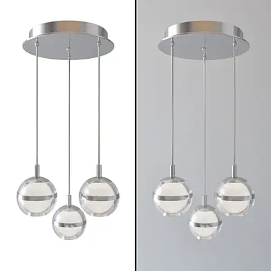 Swank 3 LED Multi-Light Pendant By ET2 Lighting
