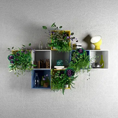 Wall plants with storage
