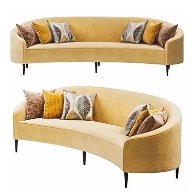 Art Deco Style Crescent Sofa
