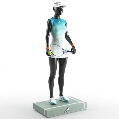 Woman mannequin tennis