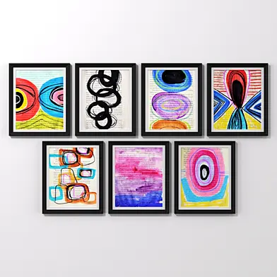 Paper abstract art collection