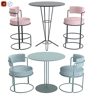 Paradiso Table, Nostrum Table and Chair by Isimar