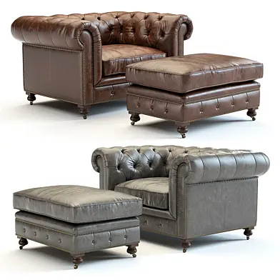 Restoration Hardware Kensington Leather Armchair