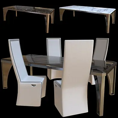 Karl table and chair Rachele. Longhi.