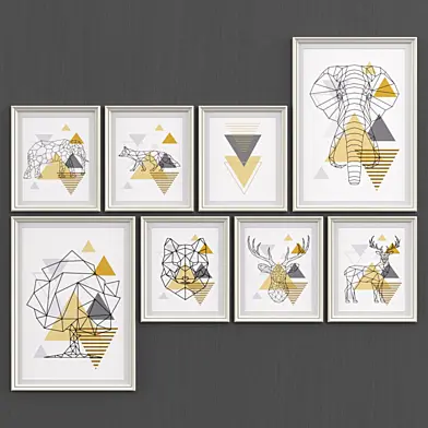 Set of Scandinavian geometric