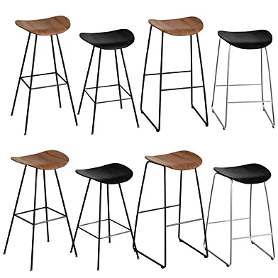 GUBI 2D Bar Stool & Counter Stool set