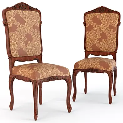 Carved Upholstered Back Side Chair