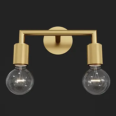 RH Utilitaire Double Sconce Brass