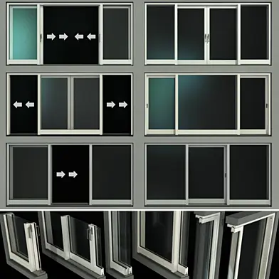 Раздвижные витражные алюминиевые двери / Sliding Stained Glass Aluminum Doors