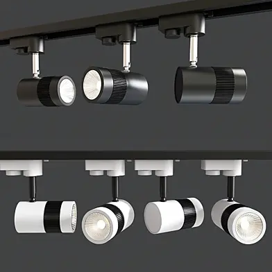Glitz Neutral White Black Body LED Spot Track Light
