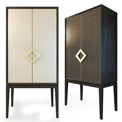 Шкаф с кожаными дверками,  Laurent cabinet. The Sofa & Chair company