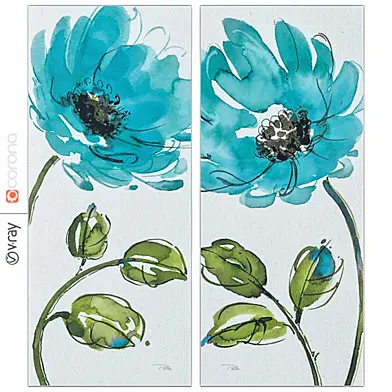 Morning Dew IV 2-Piece Canvas Wall Art