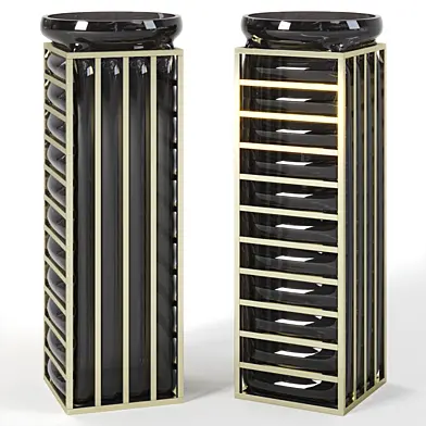Vase Vanessa Mitrani GEOMETRIC Stripe Black