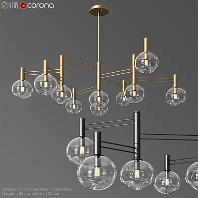 Temper Glass Chandelier Minimalist Lampatron