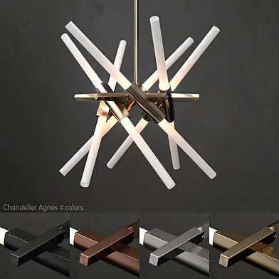 Chandelier Agnes 12 lights 4 colors