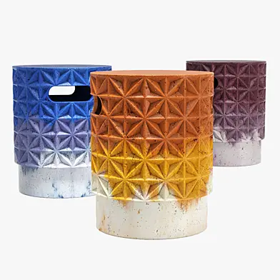 Ebern designs cherryl grid garden stool
