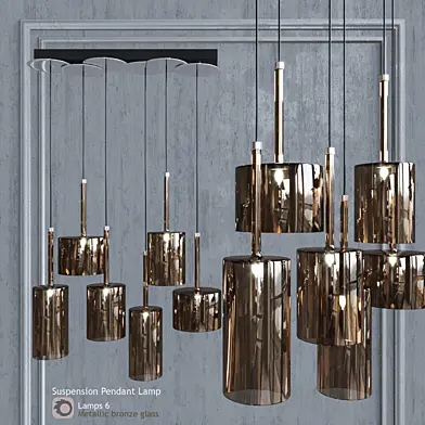 Подвесной светильник AXO Light Spillray SP lamps 6 glass metallic bronze