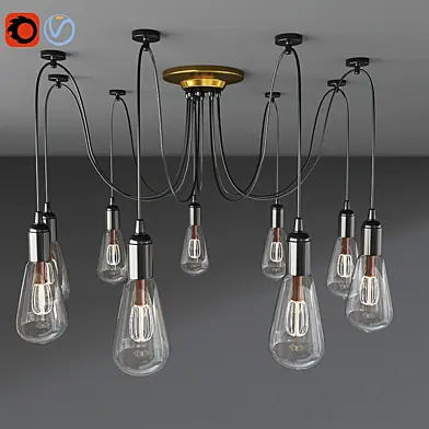 Pendant Lighting 10-Heads Vintage Multiple Adjustable Light