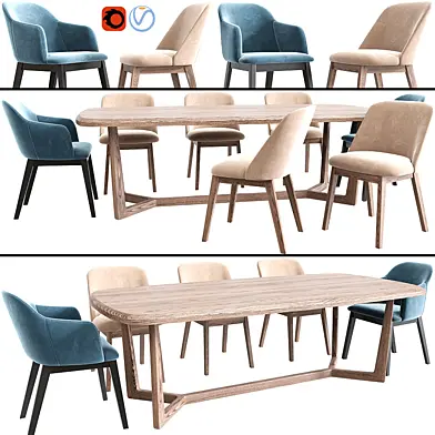 Coco Arm Dining Chair Set 02