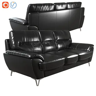 Protter Leather-Look Fabric Sofa