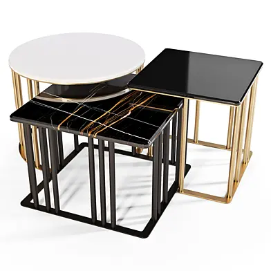 Meroni and Colzani: Coffee Tables - Alghero Set 01