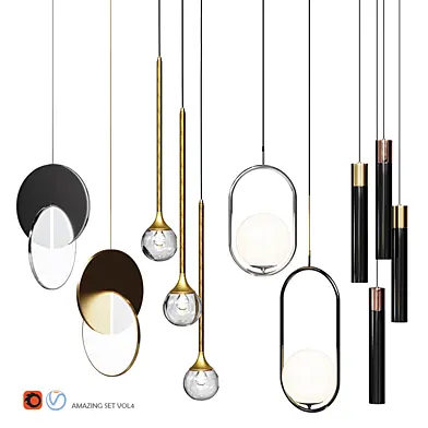 Four Pendant Lights amazing set vol.4