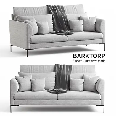 Ikea BARKTORP sofa, gray fabric.