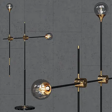 Торшер loft-concept Baton FLOR LAMP black/gold 2