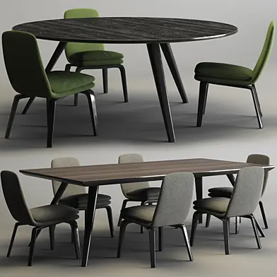 Minotti Set - Evans Table and York Chair