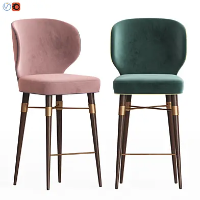 Louis Mid-Century Bar Chair by Ottiu