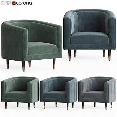 Juno Armchair Velvet Upholstered Forest Green