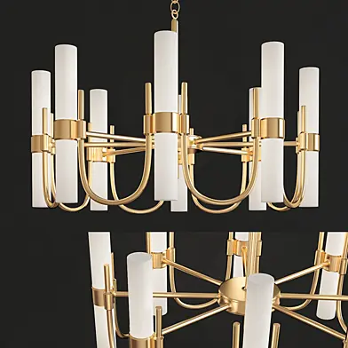 Mid Century Candlestick Chandelier by Gaetano Sciolari