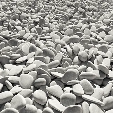 Road white pebble №3 / Дорога из белой гальки №3