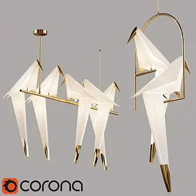 Perch_light_chandelier_5 and 2 heads