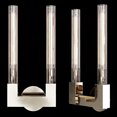 Restoration Hardware CANNELE DOUBLE SCONCE Nickel