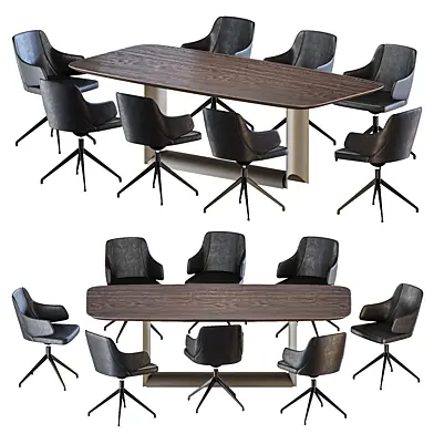 Dragon Wood Table Wendy Chair by Cattelan Italia