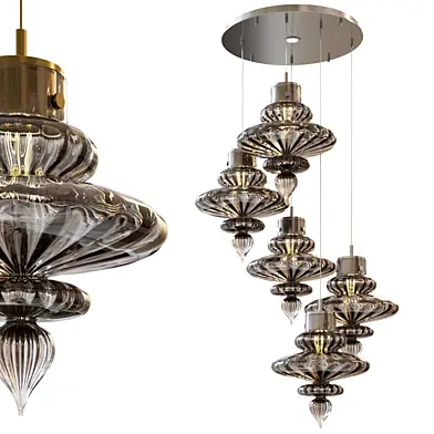 BASILICA round 5  light nickel & antique brass Smoke