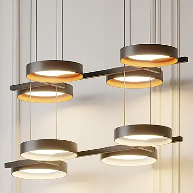 Light Guide 4 Ring Pendant