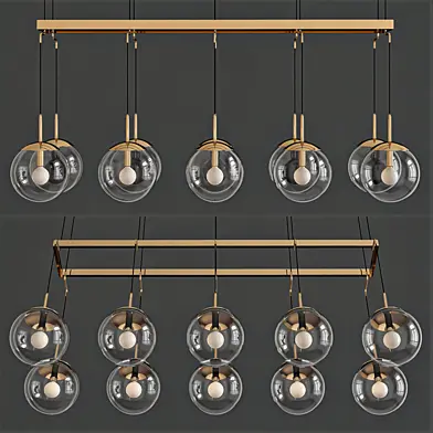 linear globe chandelier